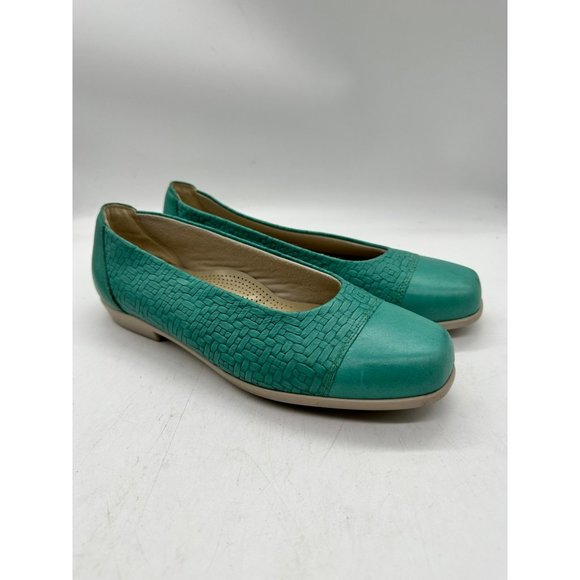 SAS Maui Slip On Loafer Teal Flats Cushioned Orthotic 7.5 - Picture 4 of 11